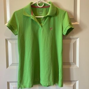 Lime Green Lilly Pulitzer Island Polo. TransDRY. Sz M.